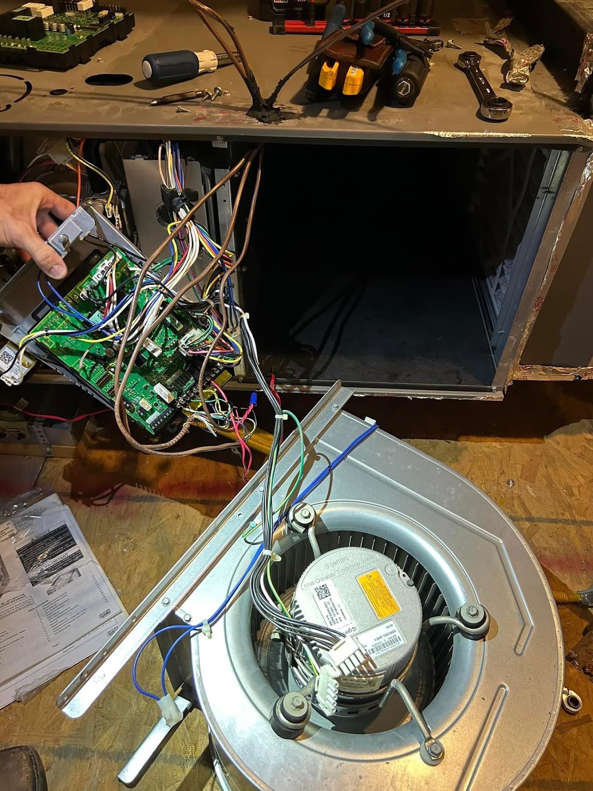 HVAC blower motor and control board repair